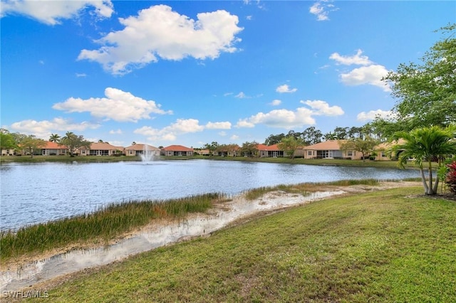 view of water feature featuring a residential view