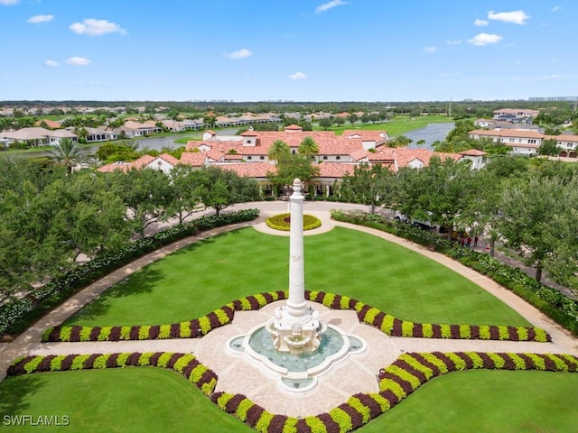 aerial view featuring a residential view