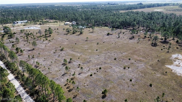 aerial view featuring a forest view