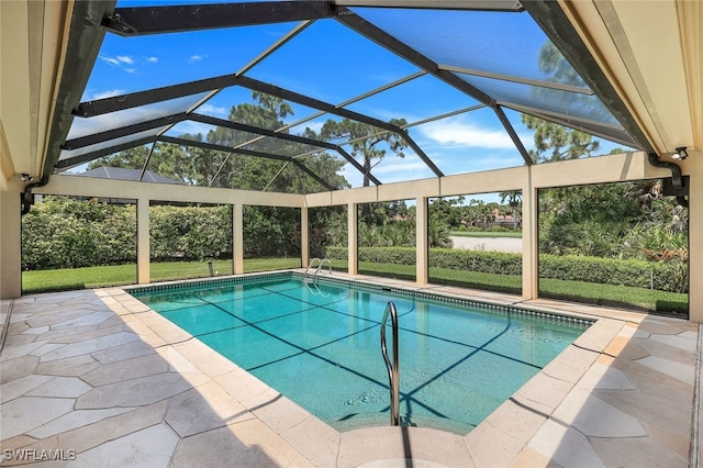 3311 Creekview Dr, Bonita Springs, FL 34134 - outdoor pool featuring glass enclosure and a patio