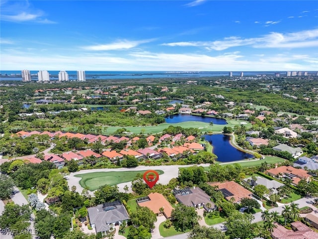 3311 Creekview Dr, Bonita Springs, FL 34134 - aerial perspective of suburban area featuring a nearby body of water and a golf course