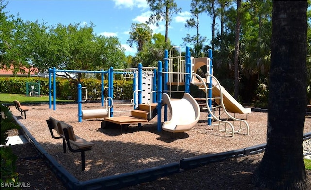 view of community jungle gym