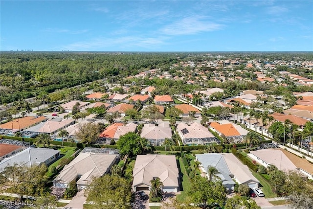 aerial view featuring a residential view