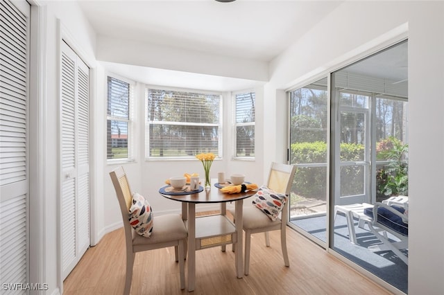 view of sunroom