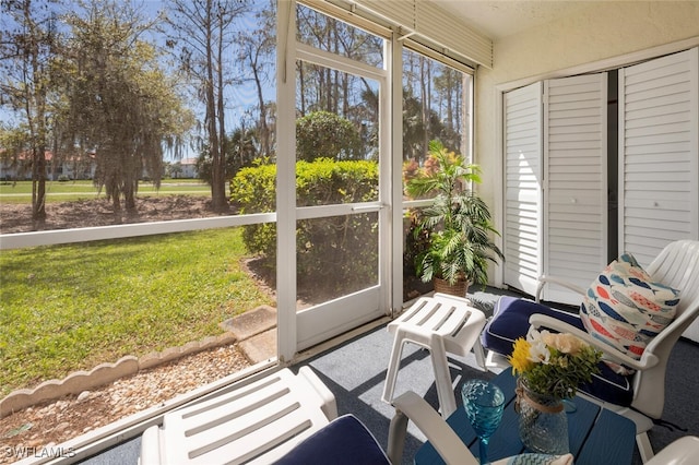 view of sunroom