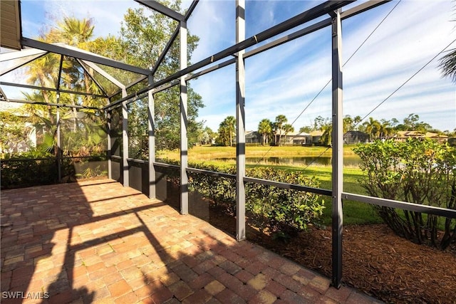 exterior space featuring a lanai