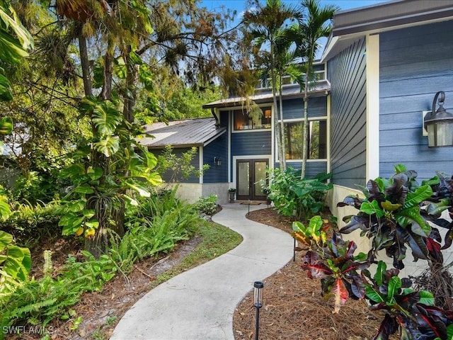 entrance to property with french doors