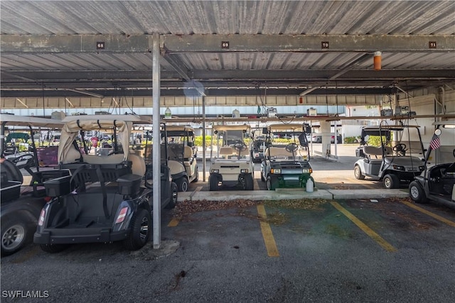 garage with covered parking