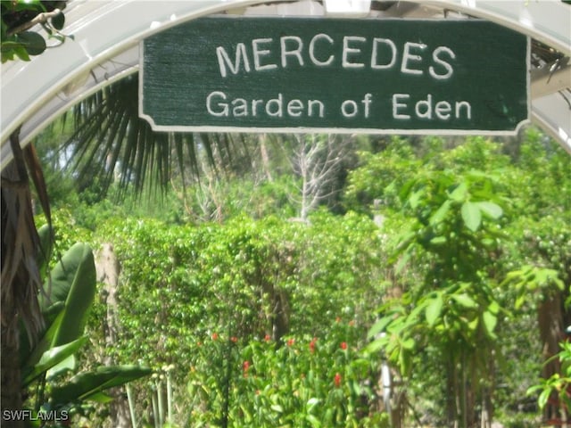 view of community sign