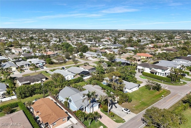 drone / aerial view with a residential view