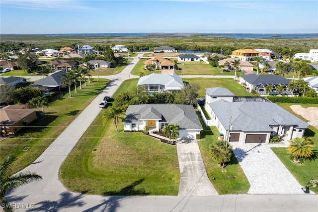 aerial view featuring a residential view