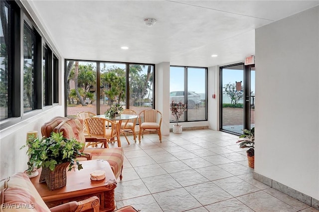 sunroom featuring plenty of natural light