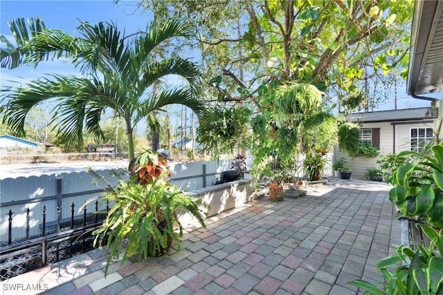 view of patio / terrace with a fenced backyard