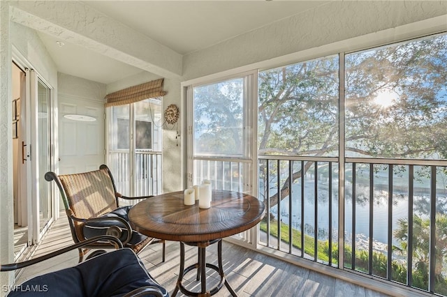 view of sunroom