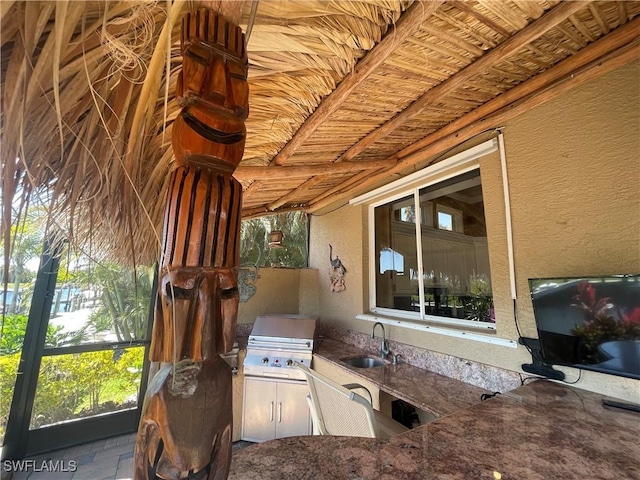 2016 El Dorado Pkwy W, Cape Coral, FL 33914 - view of patio / terrace featuring grilling area, area for grilling, and a sink