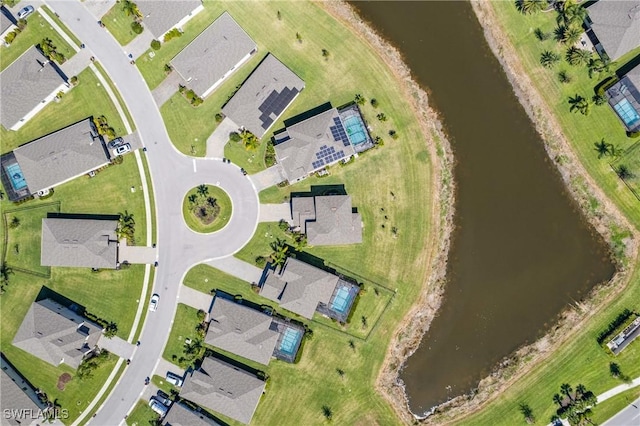 bird's eye view with a residential view