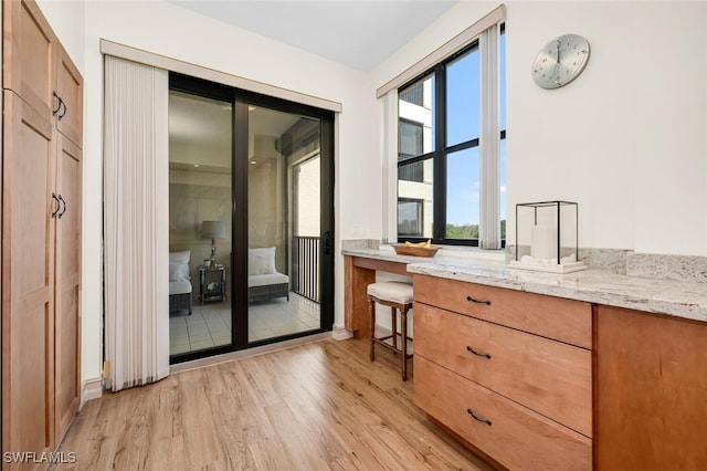 bathroom featuring wood finished floors and vanity