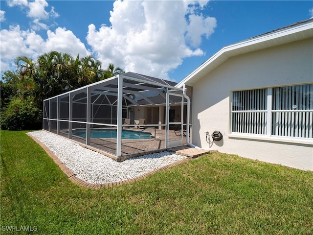 1822 SE 20th St, Cape Coral, FL 33990 - pool with a yard, a patio area, and a lanai