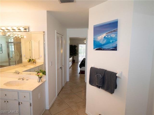 1822 SE 20th St, Cape Coral, FL 33990 - hall with light tile patterned floors, visible vents, and a sink