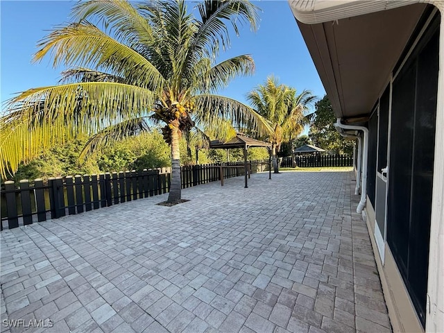 view of patio featuring a fenced backyard