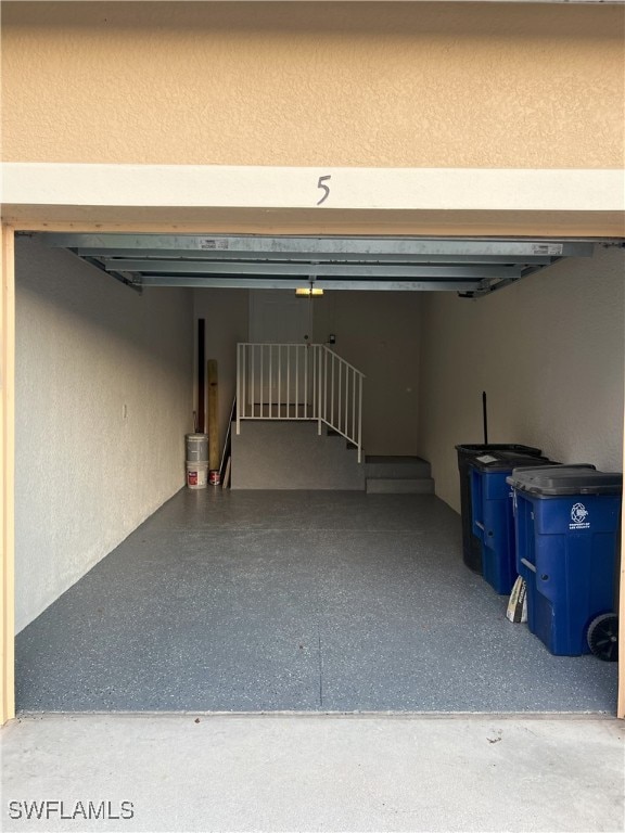 garage featuring a garage door opener