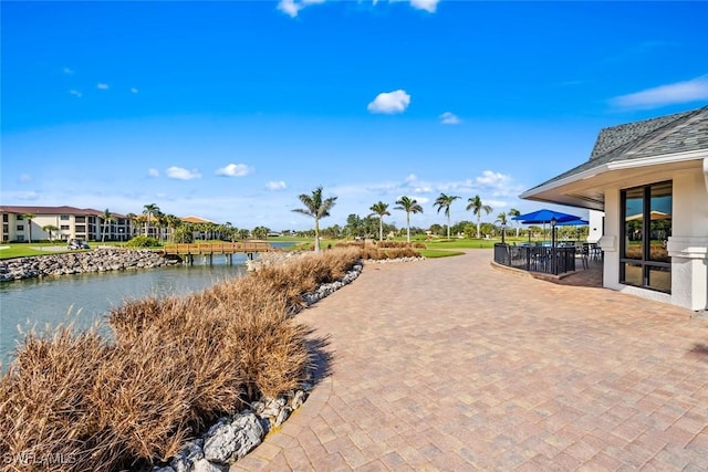 view of water feature