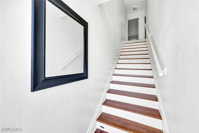 stairs with baseboards