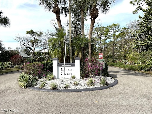 view of community sign