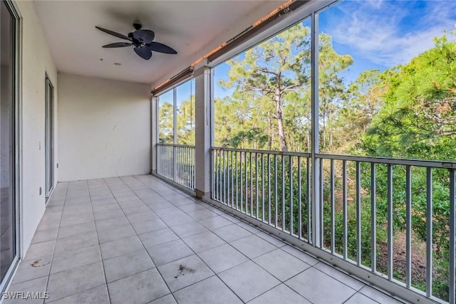 17498 Old Harmony Dr Unit 202, Fort Myers, FL 33908 - unfurnished sunroom with a ceiling fan