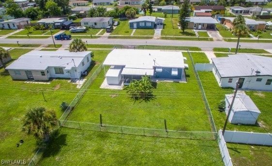 bird's eye view with a residential view