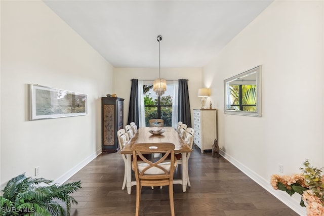 4360 Aurora St, Naples, FL 34119 - dining space with dark wood finished floors