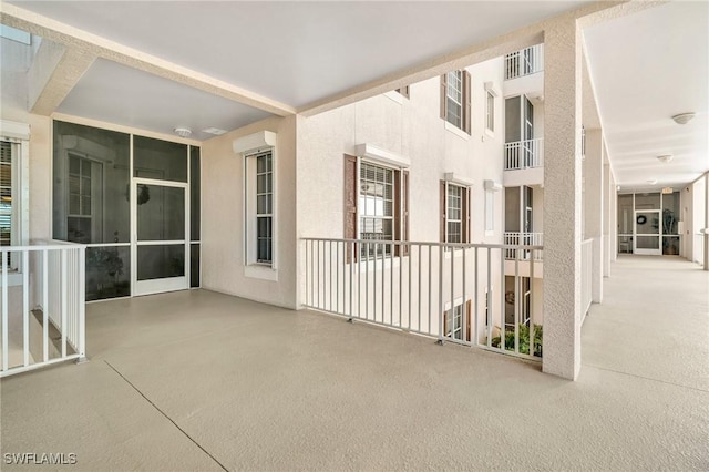 view of patio / terrace featuring a wall unit AC