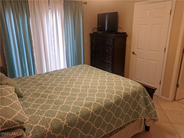 view of tiled bedroom