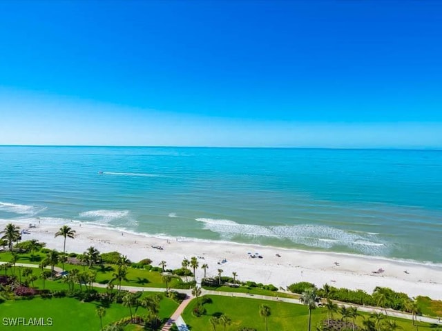 property view of water with a view of the beach