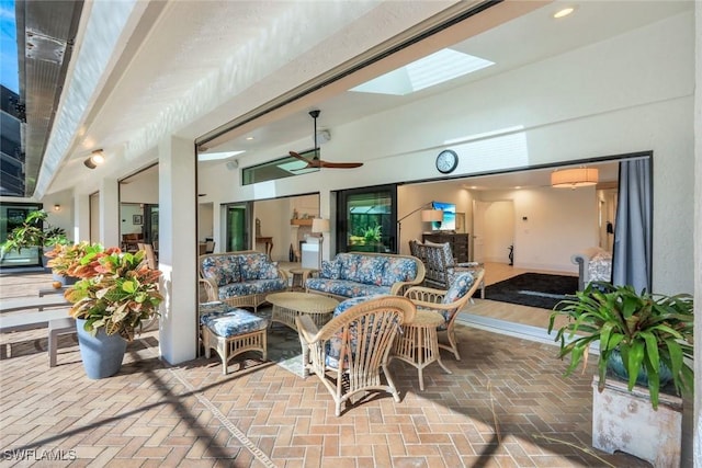 view of patio featuring an outdoor living space