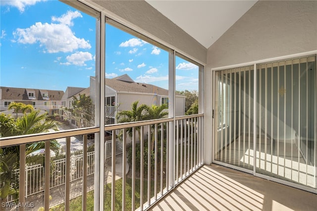 balcony featuring a residential view