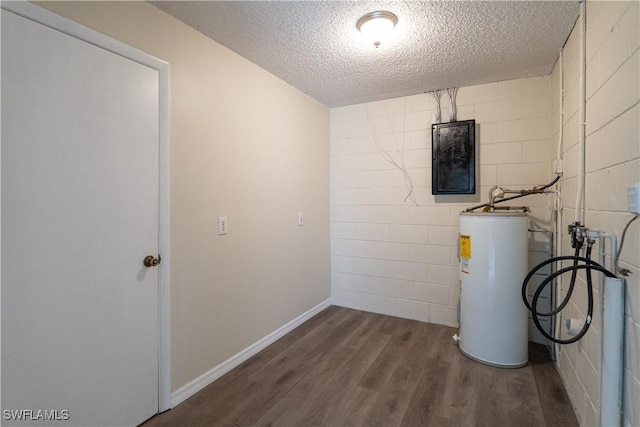 utility room with water heater