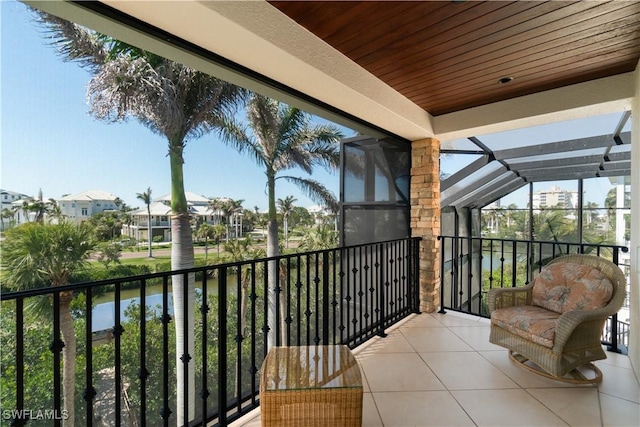 balcony with a residential view