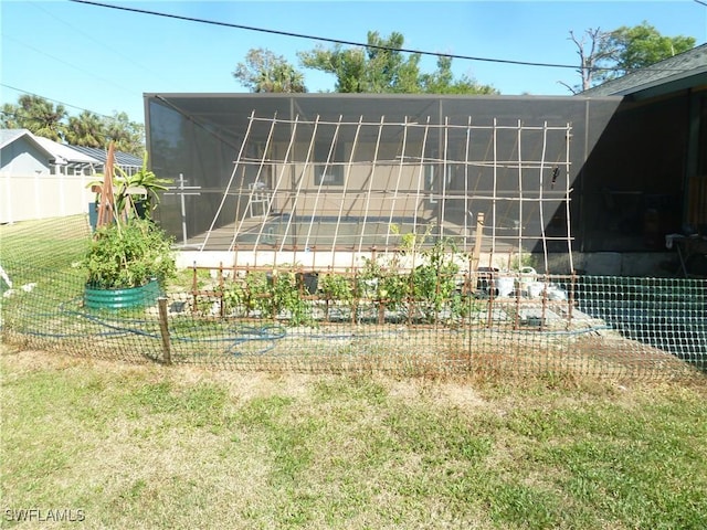 exterior space with fence
