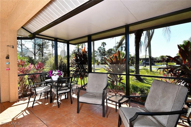 view of sunroom