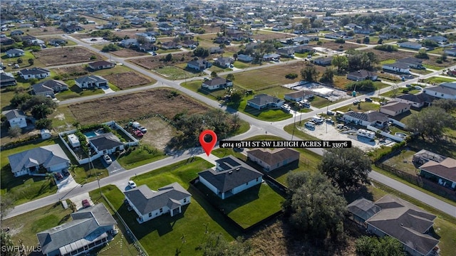 aerial view featuring a residential view