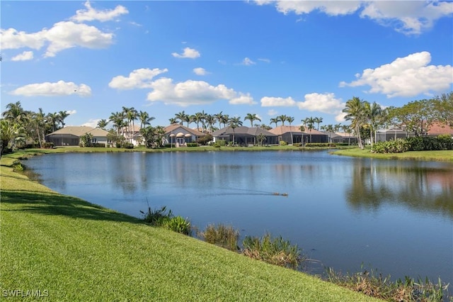 water view featuring a residential view