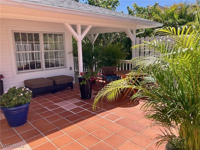 view of patio with a gazebo