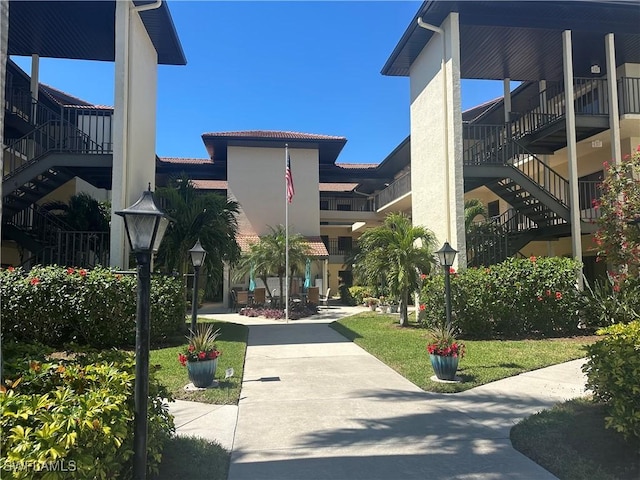 view of property with stairway