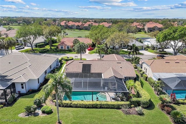 birds eye view of property featuring a residential view