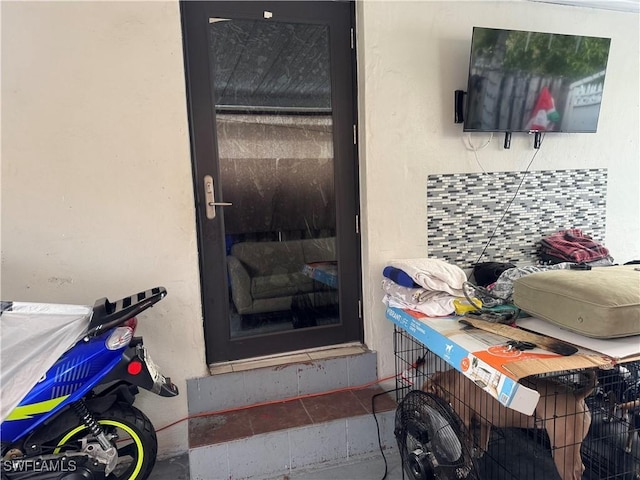 view of doorway to property