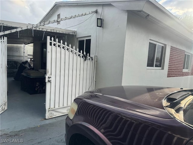 view of property exterior featuring stucco siding