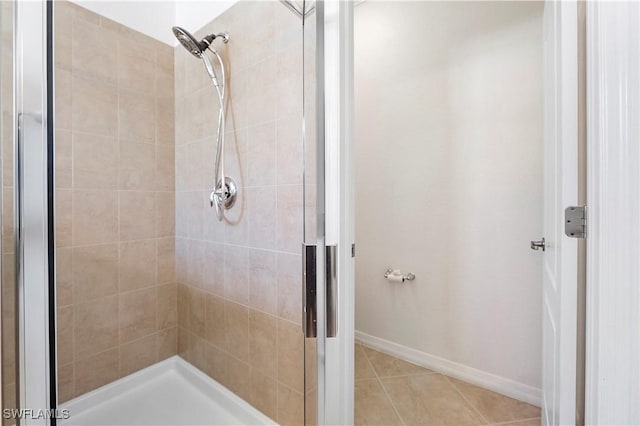 10432 Yorkstone Dr, Bonita Springs, FL 34135 - full bathroom with a stall shower and tile patterned flooring