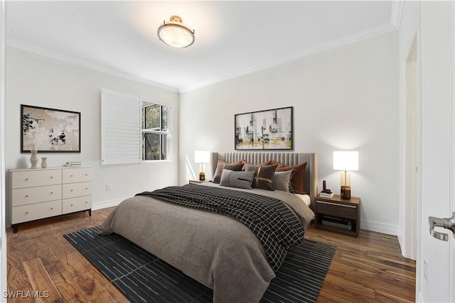 10432 Yorkstone Dr, Bonita Springs, FL 34135 - bedroom with ornamental molding and wood finished floors