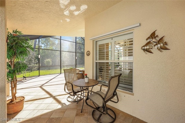 view of sunroom